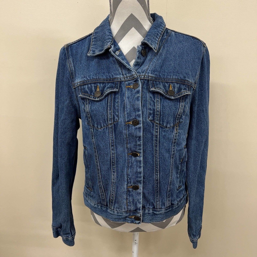 Schmidt Workwear Womens Size Large Jean Color Button Up Long Sleeve Denim Jacket